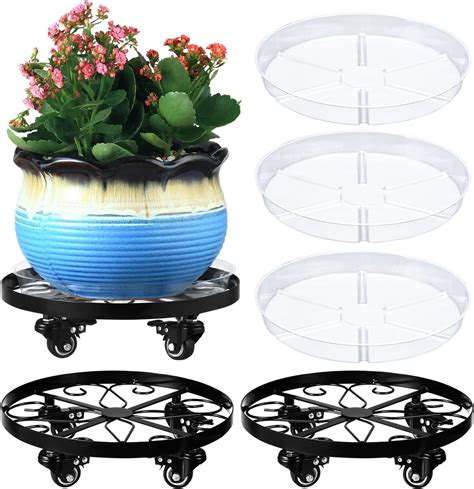 plant saucers with wheels